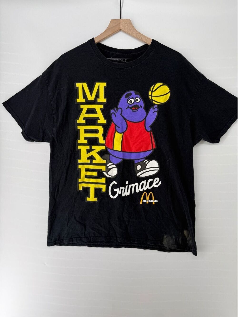 MARKET x McDonald's Grimace Basketball Graphic T-Shirt Black Men's X-Large